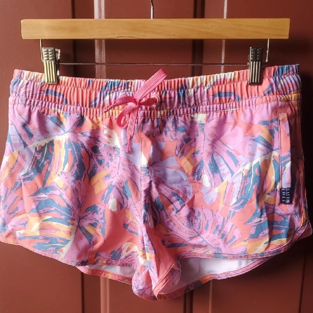 Salt Life SLX-QD Aqua Trunks Anti Rash  Tropical Print Shorts Large Retail 46$ - Picture 2 of 13